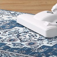 Tapis de couloir oriental vintage Garvee, antidérapant, lavable, polyester, 60 x 230 cm, bleu marine, pour couloir, salon, cuisine
