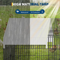 Poulailler métallique Garvee 330 x 101 x 101 cm, construction robuste, protection imperméable, idéal pour l'élevage de volailles au jardin ou à la ferme.