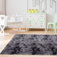 Tapis rond moelleux Garvee 80 cm (2'7,5") pour chambre d'enfant, gris, doux et moelleux, en velours et éponge, antidérapant et insonorisant, idéal pour les chambres de bébé et d'adolescent.