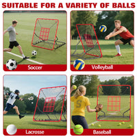 Filet de rebond de baseball Garvee 122 x 137 cm, 5 angles, résistant aux UV, durable et stable pour l'entraînement individuel et sur le terrain.