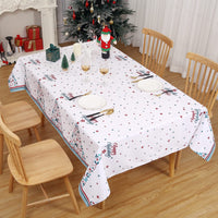 Garvee Nappe et rectangulaire, imperméable et antitache, en polyester, idéale pour la cuisine, les fêtes et le camping, blanc, 137 × 228 cm