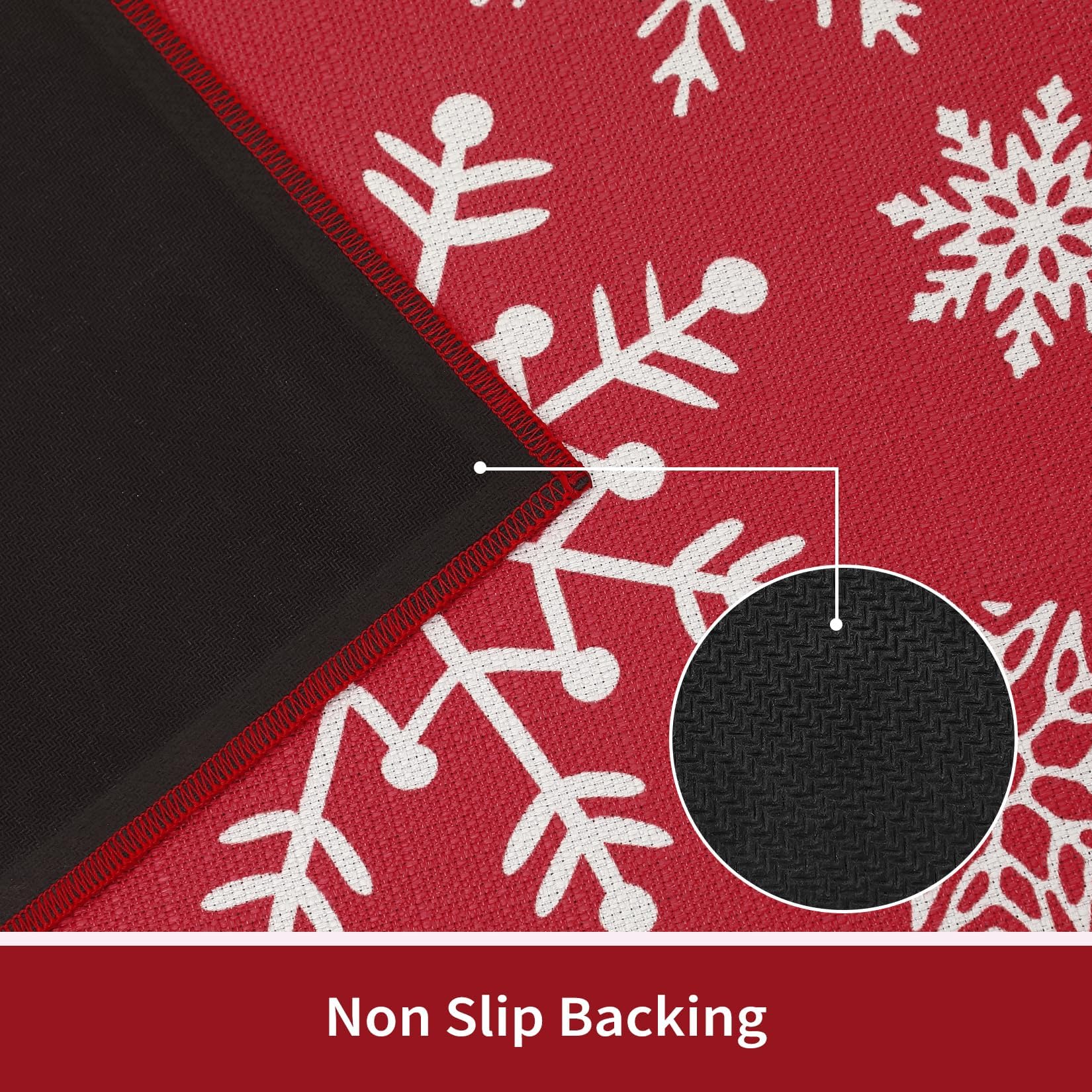 Tapis de cuisine antidérapants Garvee Christmas, lot de 2, polyester, antidérapants, pour cuisine et couloir, 40 x 60 + 40 x 120 cm