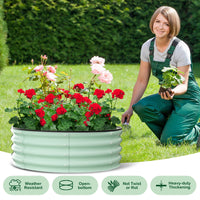 Potagers surélevés Garvee, lot de 2, 90 x 90 x 30 cm, acier galvanisé, antirouille et résistant aux intempéries, pour légumes et fleurs