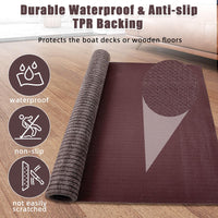 Tapis de sol antidérapant Garvee pour bateaux, yachts, SUP, kayaks et camping-cars, 1,8 x 5,5 m, gris, pour extérieur.