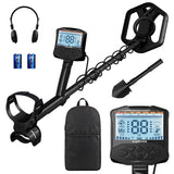 Garvee détecteur de métaux professionnel 5,8 kHz, 4 modes, fonction Pinpoint, écran LCD rétroéclairé, léger, pour plage et jardin - Noir