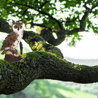 Garvee Hibou effaroucheur anti-oiseaux en plastique durable, statue décorative réaliste pour jardin extérieur, protection efficace contre les oiseaux.