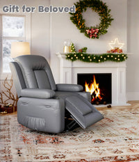 Fauteuil releveur électrique Garvee avec fonction chauffante et massante, réglable, revêtement en similicuir, pour seniors et personnes à mobilité réduite, 98 x 95 x 103 cm, noir