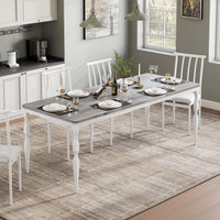 Table de salle à manger Garvee de style campagnard de 180 cm (71 pouces) pour 6 à 8 personnes, avec plateau en bois robuste et pieds en métal stables, idéale pour la cuisine et la salle à manger. Forme rectangulaire, résistante aux rayures.