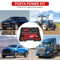 Kit de réparation complet Garvee Porta Power Kit 12T avec cric hydraulique, châssis en acier renforcé et mallette de transport. Idéal pour les ateliers et les chantiers. Robuste, polyvalent et compact.
