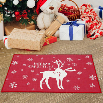 Tapis de porte d'intérieur antidérapant Garvee Deurmat, motif renne, 50 x 80 cm, en tissu non tissé, pour l'intérieur et l'extérieur. Convient pour les entrées intérieures et extérieures.