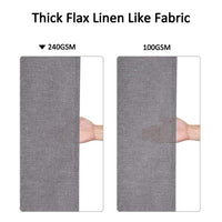 Rideau de douche Garvee Luxury Hotel, en polyester épais aspect lin 240 g/m², déperlant, avec œillets et crochets métalliques, gris, 280 x 200 cm, salle de bain