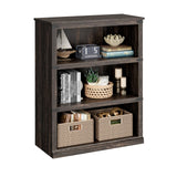 Garvee bibliothèque basse 80 × 31 × 102 cm, 4 niveaux ouverts, finition chêne, style industriel - Chêne