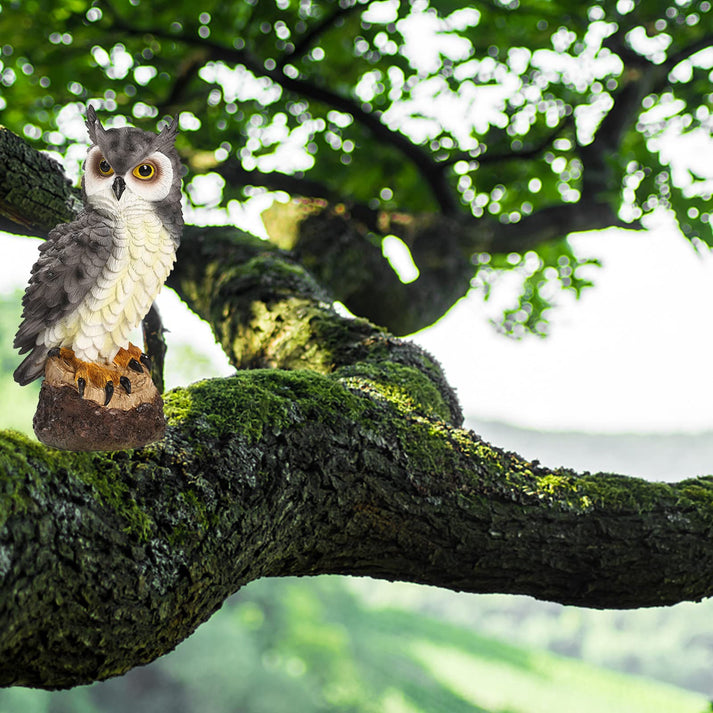 Hibou décoratif Garvee réaliste résistant aux intempéries