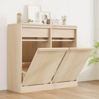 Poubelle moderne Garvee de 38 litres (10 gallons), résistante aux animaux, en bois, sur pied, pour la cuisine et le salon, gain de place, système basculant