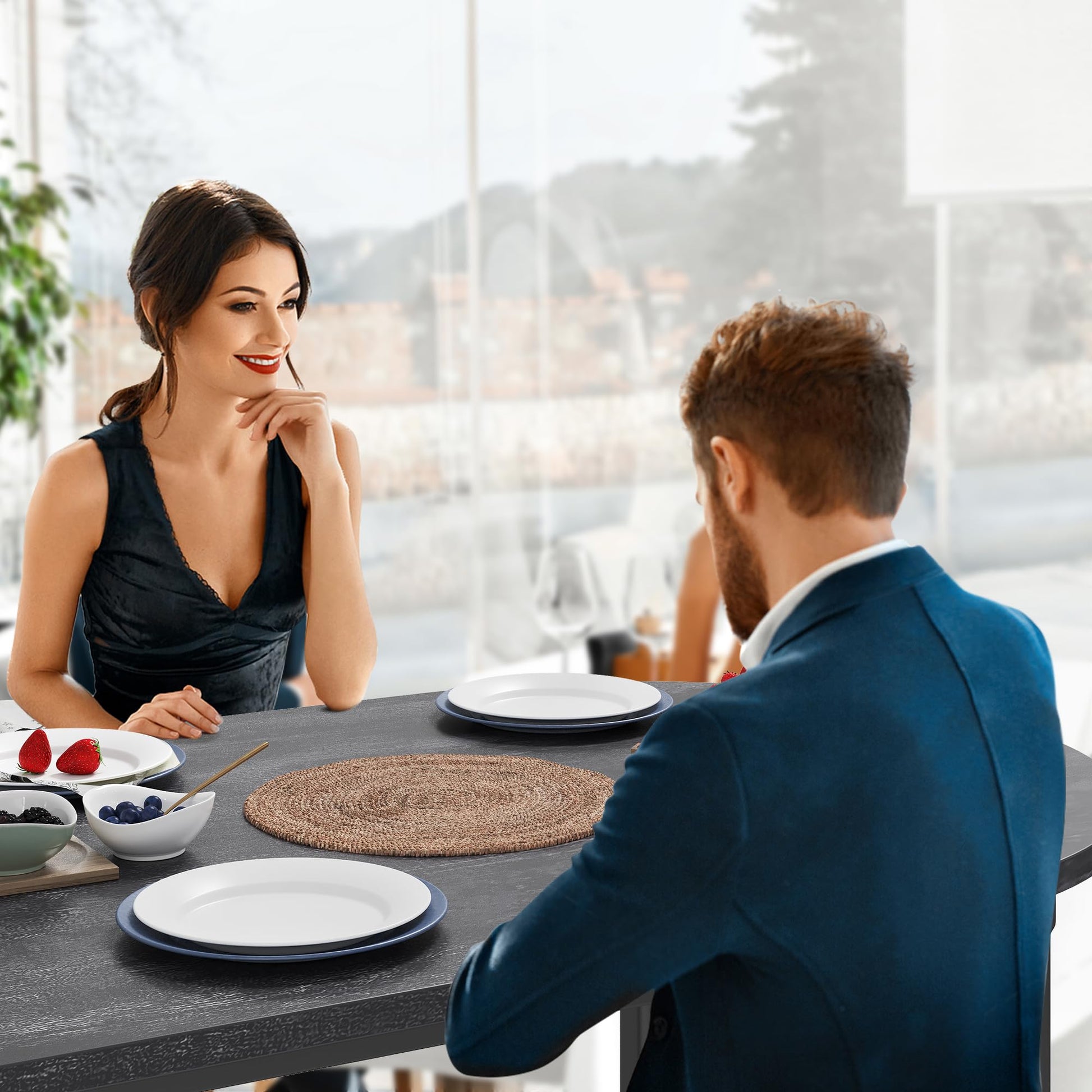 Ensemble table et chaises de bar Garvee avec plateau semi-circulaire rétro, rangement à 3 niveaux, tabourets recouverts de cuir pour la cuisine et le bureau, moderne et peu encombrant