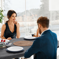 Ensemble table et chaises de bar Garvee avec plateau semi-circulaire rétro, rangement à 3 niveaux, tabourets recouverts de cuir pour la cuisine et le bureau, moderne et peu encombrant