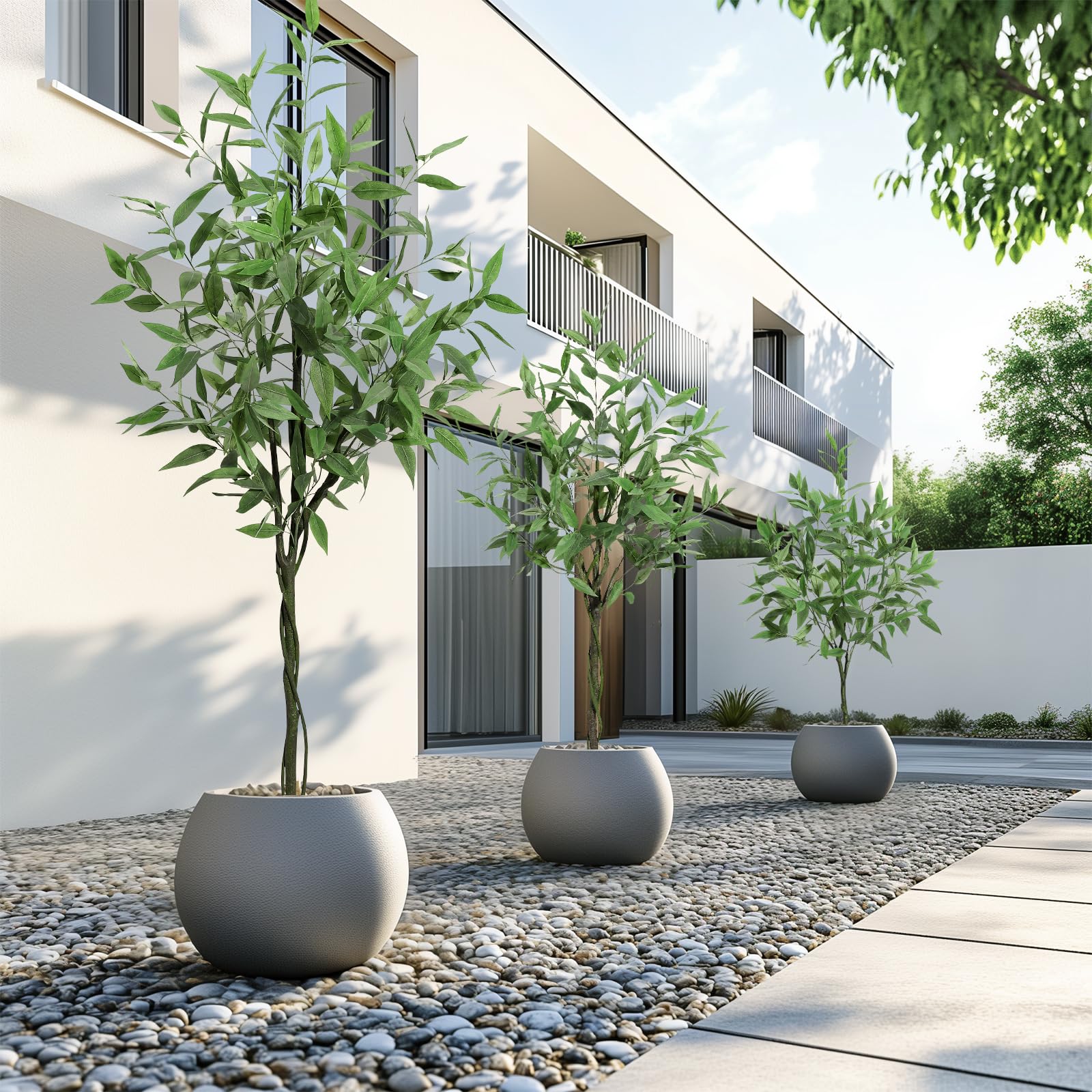 Eucalyptus Garvee de 1,8 m (6 pi) à tronc ajustable en PE, idéal pour le bureau et la maison, design réaliste.