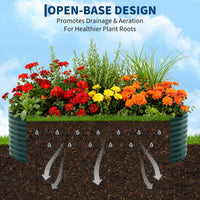 Jardinière surélevée en métal renforcé Garvee avec filet de protection anti-oiseaux pour jardin et terrasse, en acier galvanisé, gants et housse en PVC inclus, résistante aux intempéries