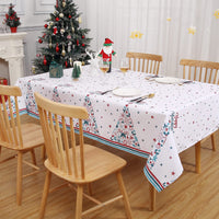 Garvee Nappe et rectangulaire, imperméable et antitache, en polyester, idéale pour la cuisine, les fêtes et le camping, blanc, 137 × 228 cm