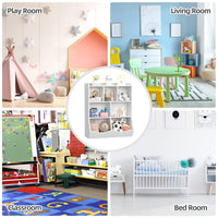 Meuble de rangement pour jouets Garvee blanc, bibliothèque pour enfants, 3 niveaux, anti-basculement, en bois robuste, salle de jeux