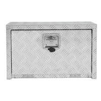 Garvee Coffre sous châssis en aluminium robuste 61 cm, rangement étanche argent pour pick-up, camion et remorque, idéal benne et utilitaire