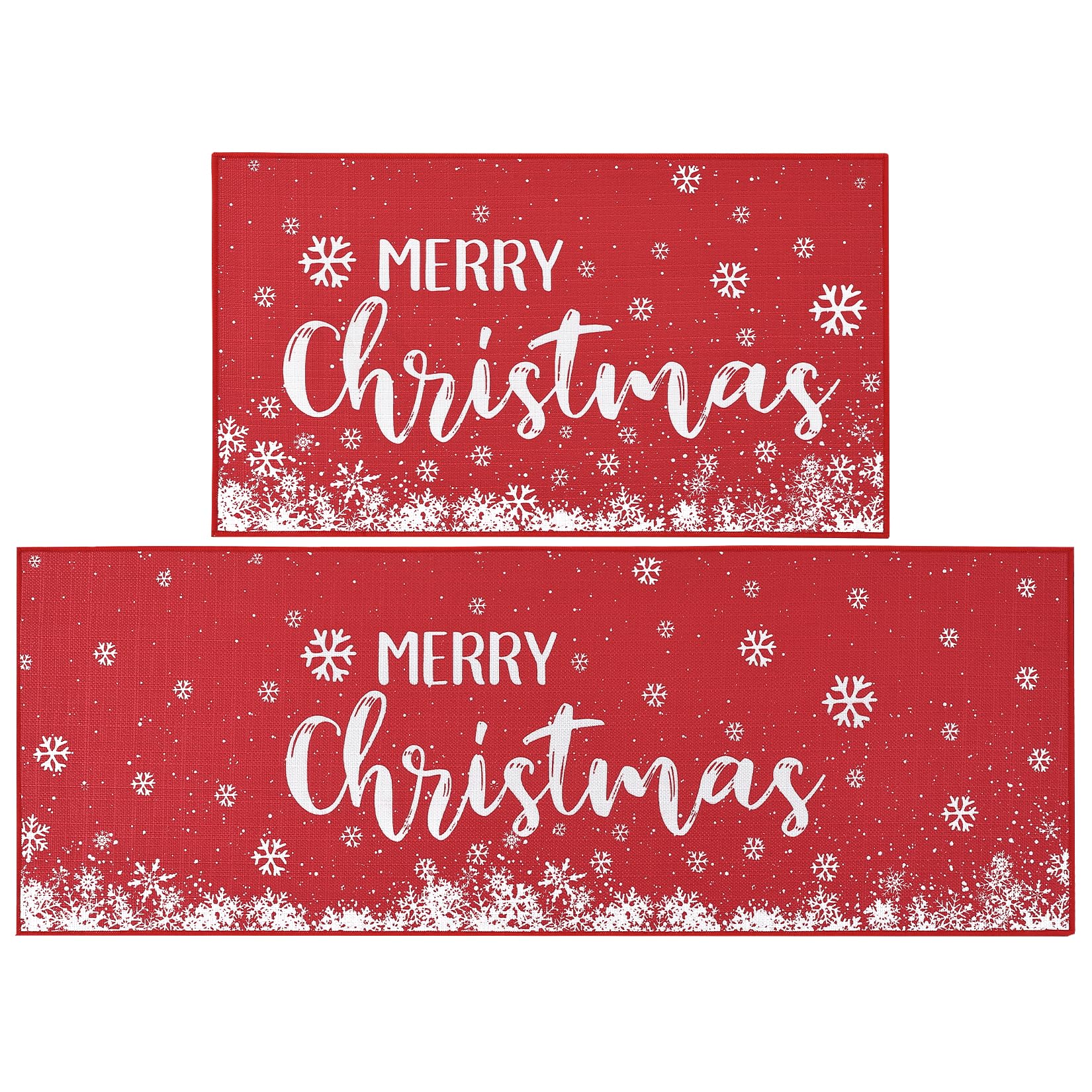 Garvee joyeux noël Keukentapijt Geweven lin antidérapant Wasbar Kerst Sneeuwvlok Design 40x60 40x120 cm décor de cuisine d'hiver