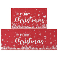 Garvee joyeux noël Keukentapijt Geweven lin antidérapant Wasbar Kerst Sneeuwvlok Design 40x60 40x120 cm décor de cuisine d'hiver