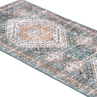 Tapis de couloir vintage Garvee, lavable, antidérapant, motif médaillon floral, vert, 60 x 230 cm, Allemagne