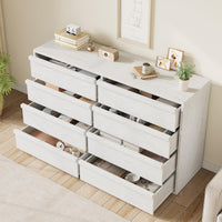 Garvee commode à 8 tiroirs avec grand espace de rangement pour la chambre et le salon, 137 cm, bois