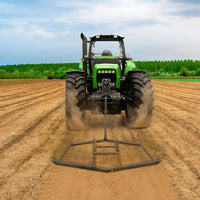 Garvee Herse niveleuse tractée 183 cm, drag harrow pour allée avec 2 barres réglables, niveleuse de terrain pour ATV, UTV et tracteurs de jardin