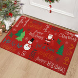 Tapis de porte d'entrée de Noël Garvee en lin d'extérieur 40x60cm antidérapant et absorbant, idéal pour l'entrée de la maison.