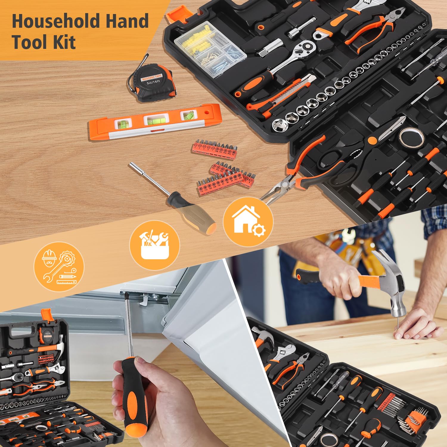 Coffret d'outils Garvee 247 pièces – cliquet 72 dents, acier de haute qualité pour voiture, maison et atelier professionnel