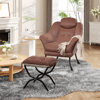 Fauteuil de lecture ergonomique Garvee Lazy Chair avec repose-pieds, pliable, garnissage en coton PP, housse amovible et lavable, design moderne et confortable, gris.