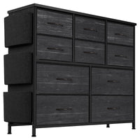 Garvee commode à 10 tiroirs, revêtement en tissu, glissières métalliques, plateau en bois imperméable, idéale pour la chambre et le salon