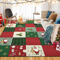 Garvee Alfombra Salon 100 % polyester polaire 200 g avec revêtement antidérapant TPR pour Noël 80 x 150 cm Nuit Magique