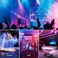Garvee projecteurs de scène LED RGB rechargeables, 36 LED, 7 modes, télécommande, contrôle DMX, polyvalents pour DJ, discothèque, fêtes, bars, Halloween, Noël