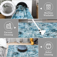 Tapis moderne lavable Garvee, motif abstrait, antidérapant et facile d'entretien, pour salon, chambre, salle à manger, couloir, cuisine, salle de bain, coloris