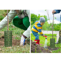 Garvee Protège-troncs extensibles en PVC, maille de protection pour écorce, lot de 10, vert, idéal jeunes arbres et jardin