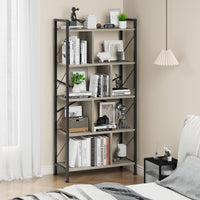Garvee étagère industrielle haute à 5 niveaux avec rangement pour salon, bureau, chambre, en MDF et métal, robuste et anti-basculement
