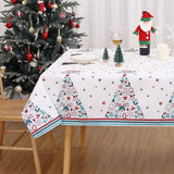 Garvee Nappe et rectangulaire, imperméable et antitache, en polyester, idéale pour la cuisine, les fêtes et le camping, blanc, 137 × 228 cm - Blanc