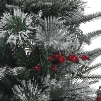Sapin de Noël artificiel Garvee, 1 pièce – 90 cm, 78 LED (blanc chaud), 8 modes d'éclairage, pied en X, fibre optique, effet givré