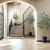 Eucalyptus artificiel Garvee de 120/150/180 cm avec tronc réaliste en PE, branches ajustables, matériau en soie ignifugée, pot stable en PP pour le bureau et la maison, vert