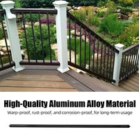 Balustres de terrasse en aluminium Garvee – Noir mat, barres robustes pour escaliers et terrasses, modernes et résistantes aux intempéries