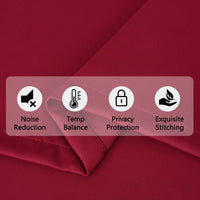 Cantonnières occultantes Garvee, lot de 2, 66 x 114 cm, rouges, pour salon, cuisine, chambre, isolantes thermiques
