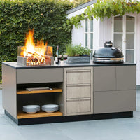 Tiroirs de cuisine extérieure Garvee en acier inoxydable, 3 niveaux, résistants aux intempéries avec poignées, pour barbecue, îlot de terrasse, 37,3 cm x 47 cm x 62,2 cm, argent