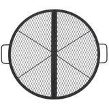 Grille de barbecue pliable Garvee X-Marks en acier robuste, idéale pour le camping et les grillades en extérieur. Grande surface de cuisson, résistante à la chaleur jusqu'à 600 °C, avec poignées. - pliable