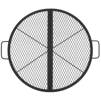 Grille de barbecue pliable Garvee X-Marks en acier robuste, idéale pour le camping et les grillades en extérieur. Grande surface de cuisson, résistante à la chaleur jusqu'à 600 °C, avec poignées.