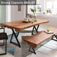 Garvee Pieds de table en métal noir forme X, hauteur 71 cm, support jusqu’à 400 kg, patins réglables, pour bureau, table et mobilier maison