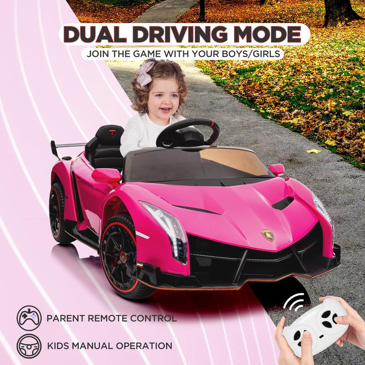 Voiture électrique enfant Lamborghini sous licence officielle portes ciseaux phares LED