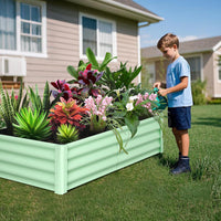 Jardinière surélevée Garvee en métal 8x4x2 pi, en acier thermolaqué antirouille pour l'extérieur